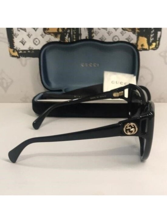 New Authentic Gucci GG0877S 001 Black Soft Cat-Eye Sunglasses Grey Gradient Lens main image 11